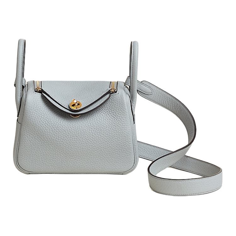 Сумка HERMES Lindy II mini Clemence 8U Bleu Glacier - изображение 1