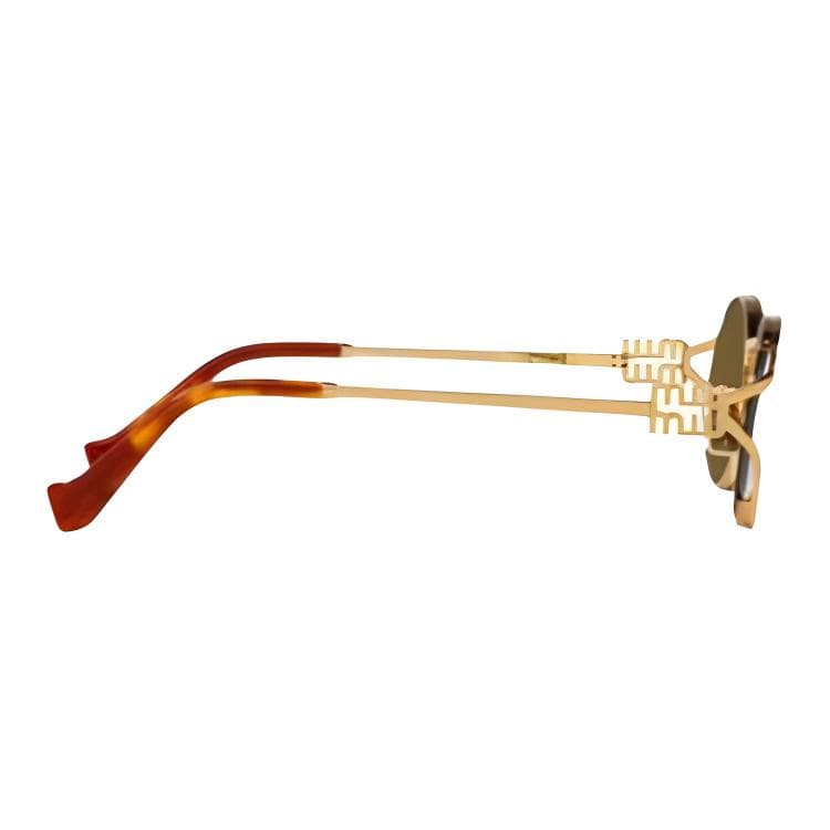 Солнцезащитные очки Miu Miu Oval Sunglasses Gold - изображение 3