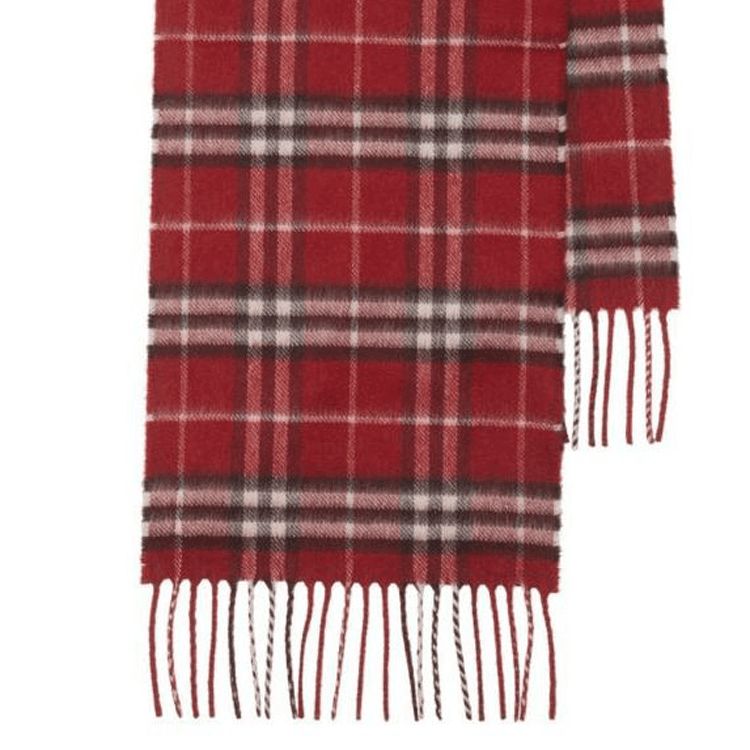 Шарф Burberry Плюш с кольцевым рисунком Вязаные шарфы Детский Красный - изображение 3