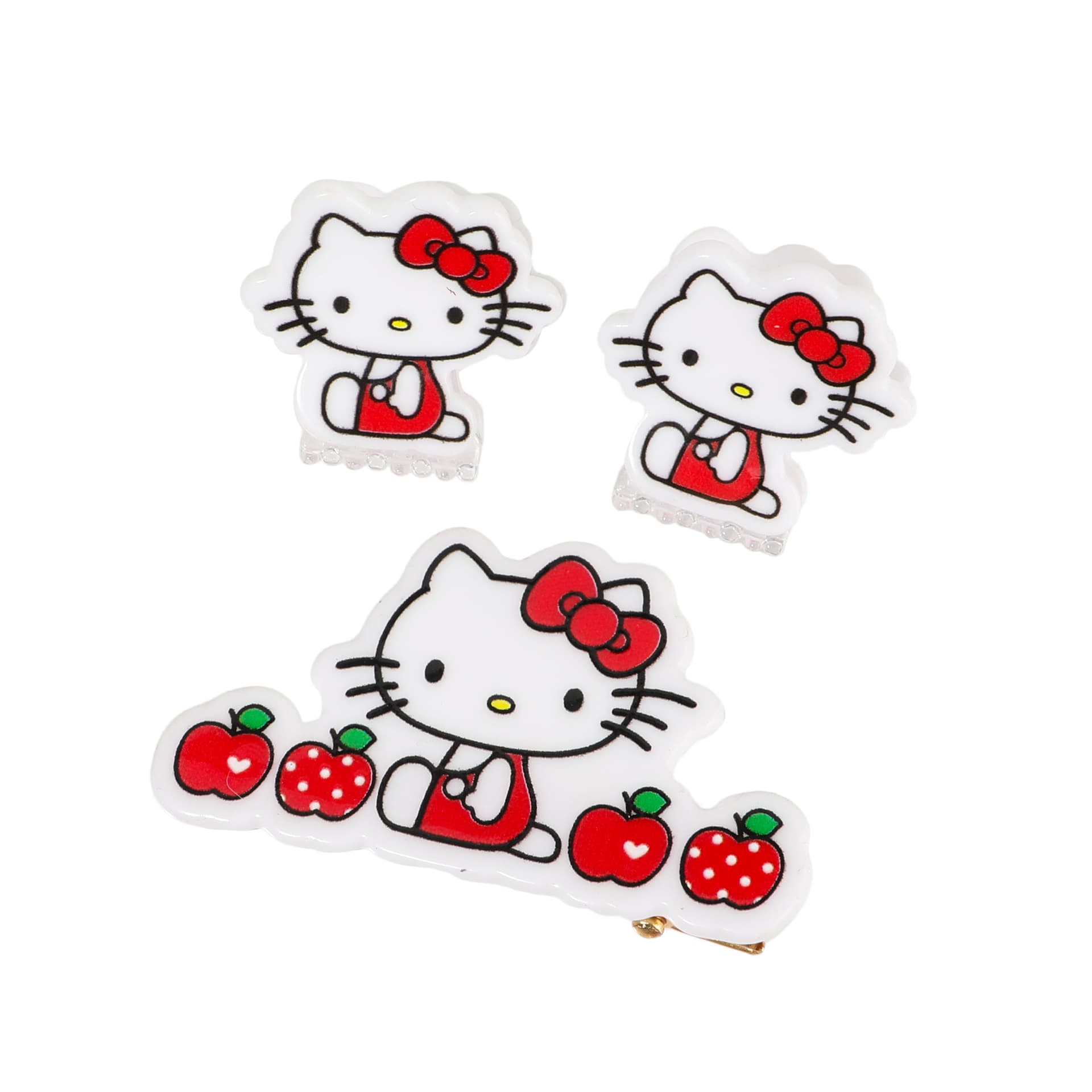 Заколка Sanrio Хелло Китти Набор из 3 заколок Милый и симпатичный Акриловые заколки для волос - изображение 1