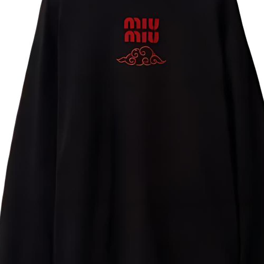 Худи MIU MIU Cotton Jersey T-Shirt - изображение 7