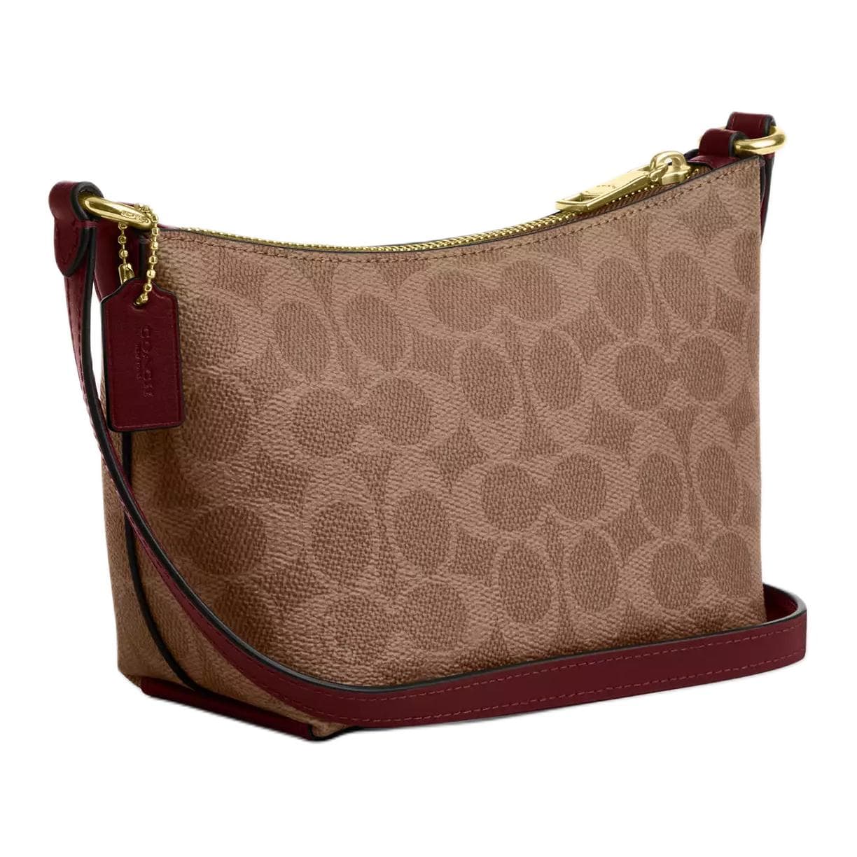 Сумка через плечо COACH Zip Top Crossbody Signature 15 - изображение 3