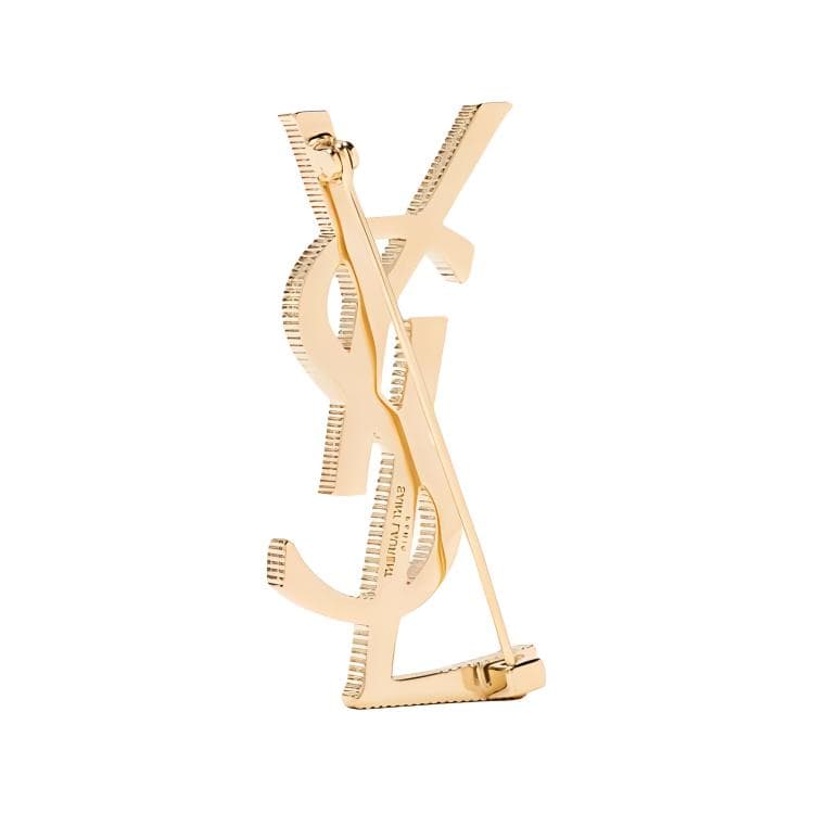Брошь SAINT LAURENT Cassandre Brooch Gold - изображение 4