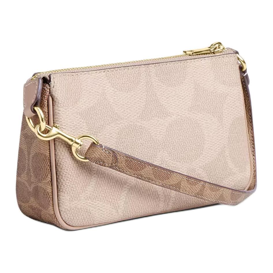 Мини-сумка COACH Nolita Покрытый холст Сумка через плечо Маленькая Женская Коричневая - изображение 2