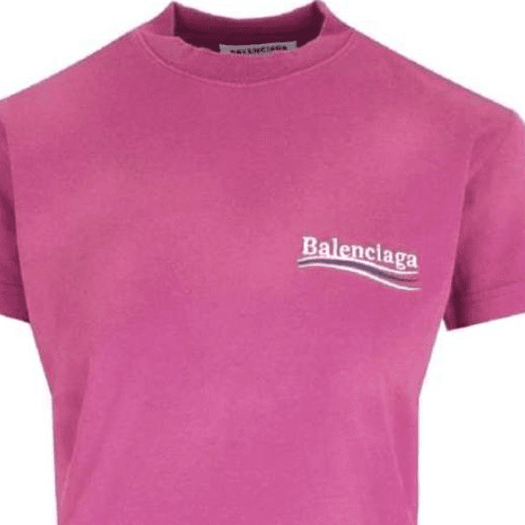 Футболка Balenciaga T-рубашка женская розовая - изображение 3