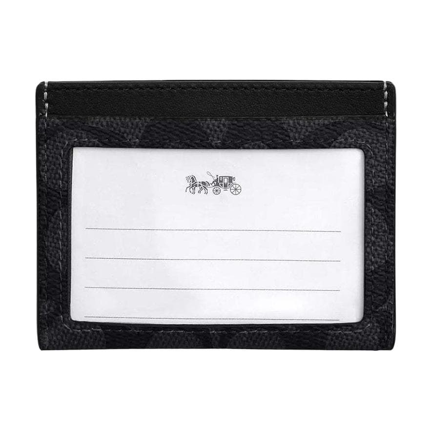 Картхолдер COACH Card Case из искусственной кожи с тканью и коровьей кожей держатель для карт мини унисекс - изображение 2
