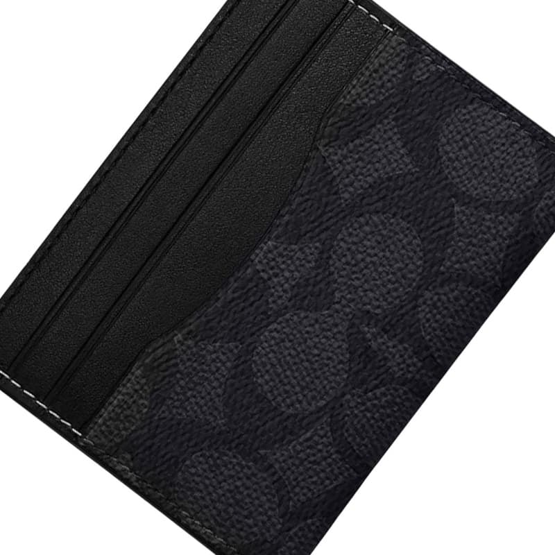 Картхолдер COACH Card Case из искусственной кожи с тканью и коровьей кожей держатель для карт мини унисекс - изображение 3