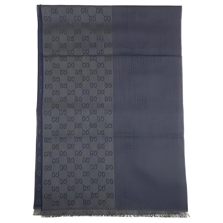 Шарф Gucci Tassel Wool Scarf Navy - изображение 2