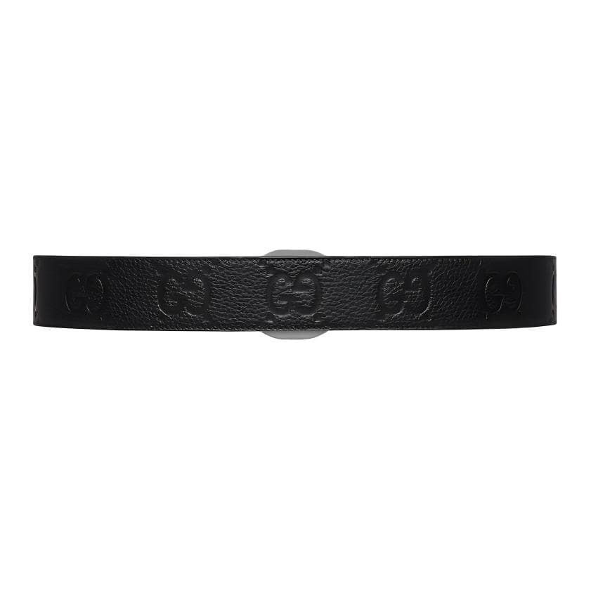 Ремень GUCCI Logo Print Belt Black 4CM - изображение 4