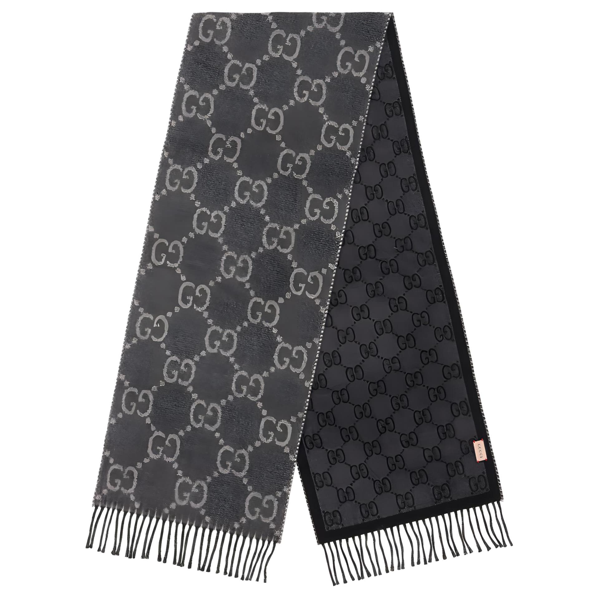 Шарф Gucci GG Jacquard Scarf Grey - изображение 3