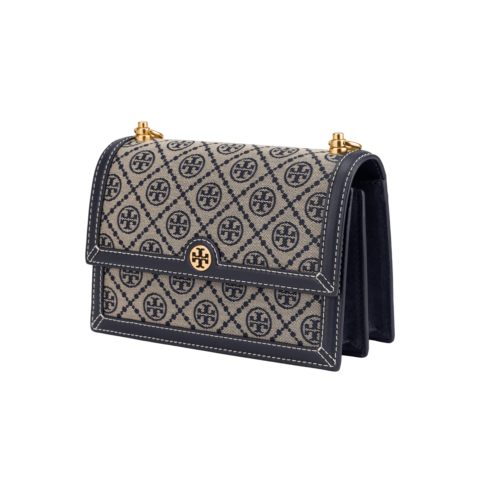 Сумка через плечо Tory Burch T Monogram Small Shoulder Bag Navy - изображение 2