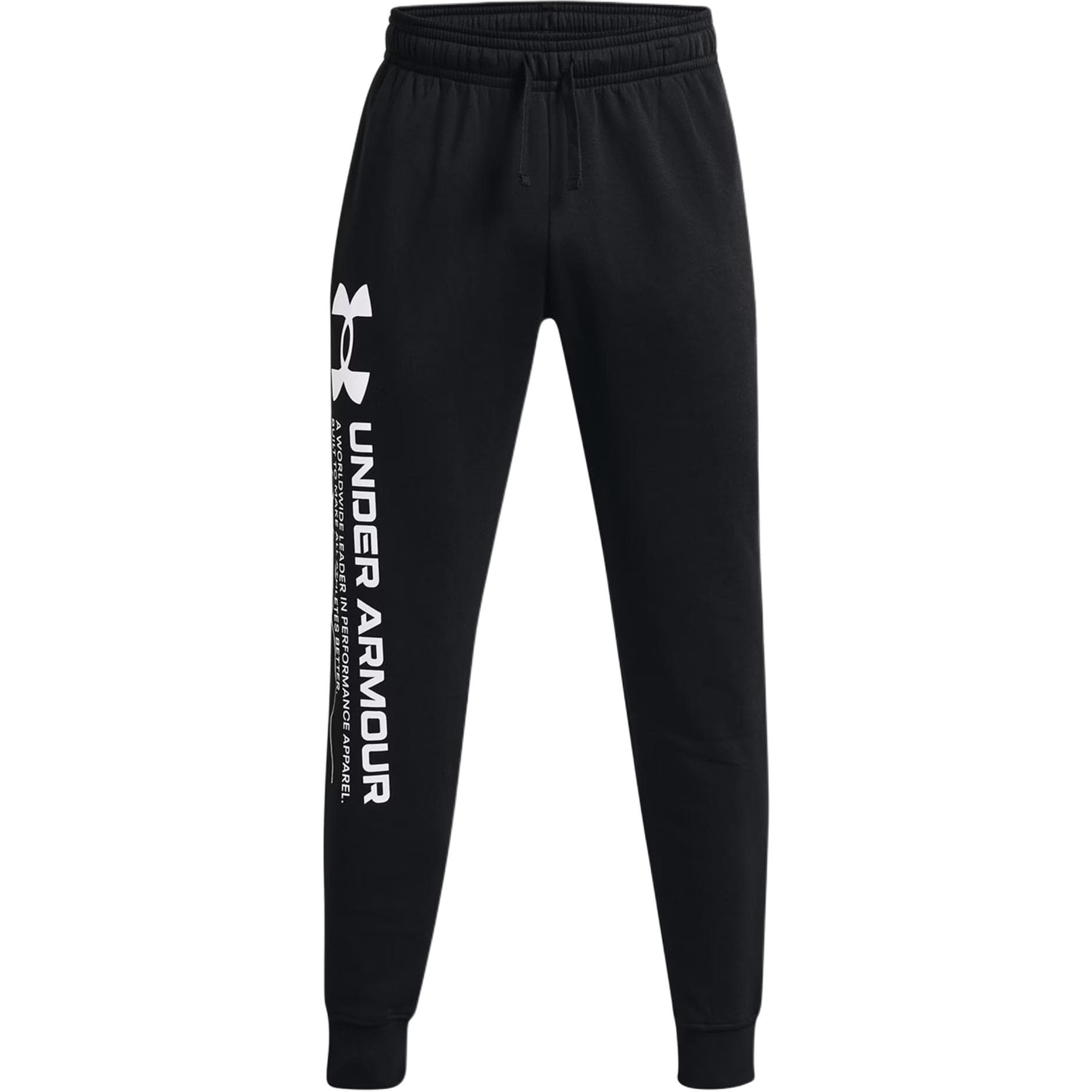 Штаны Under Armour Rival Fleece Вязаные Тренировочные Штаны Мужские Черные - изображение 1