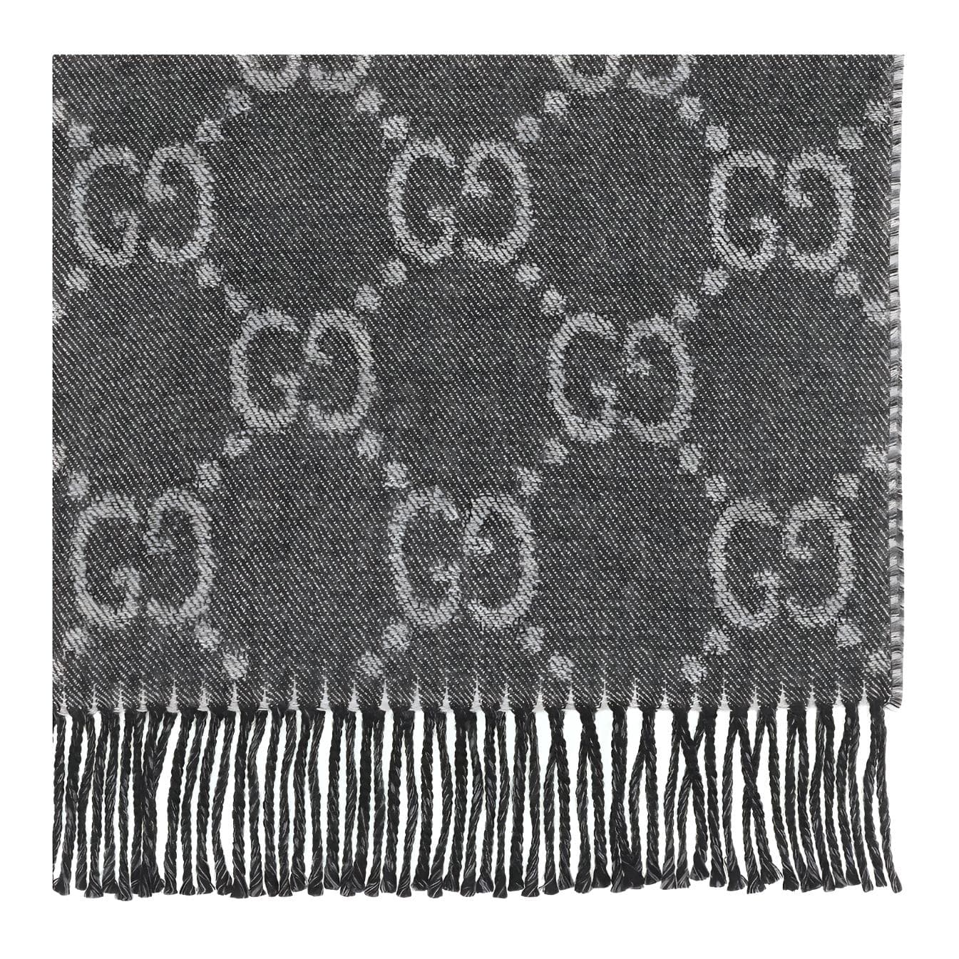 Шарф Gucci GG Jacquard Scarf Grey - изображение 2