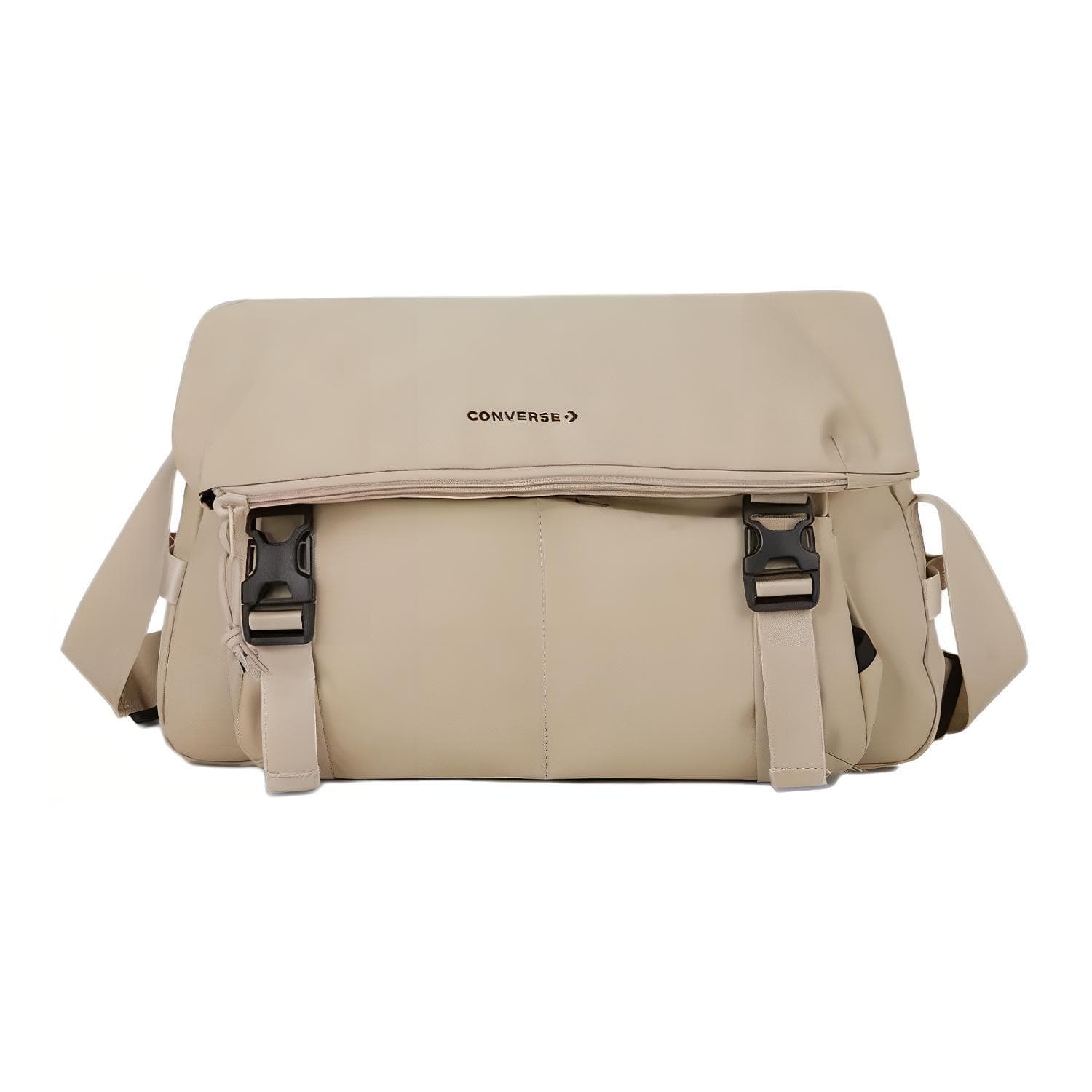 Сумка через плечо Converse Конверс Crossbody Однотонный модный универсальный Полиэстер Курьерская сумка Сумка через плечо Обычный размер Унисекс Парный Светло-коричневый - изображение 1