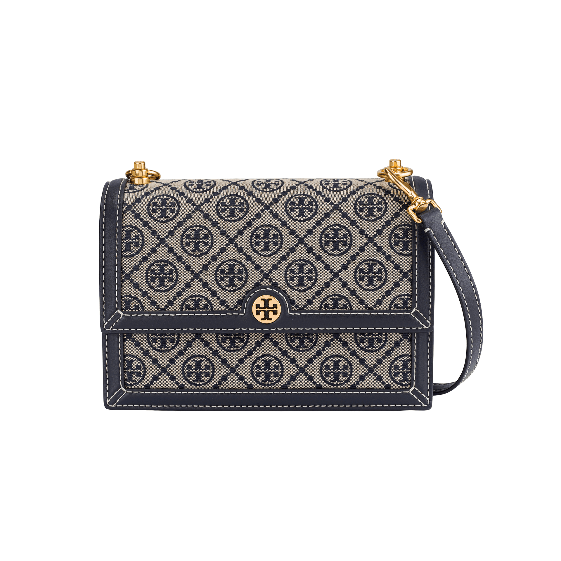 Сумка через плечо Tory Burch T Monogram Small Shoulder Bag Navy - изображение 1