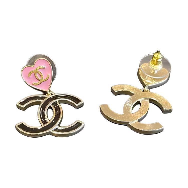Серьги CHANEL Double C Metal Earrings Black - изображение 2