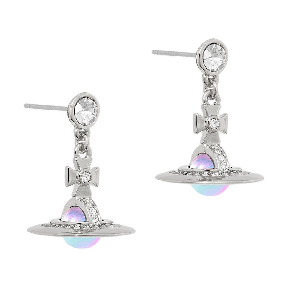 Серьги Серьги Vivienne Westwood с эмалью в клетку латунь кристалл женские серебряные - изображение 2