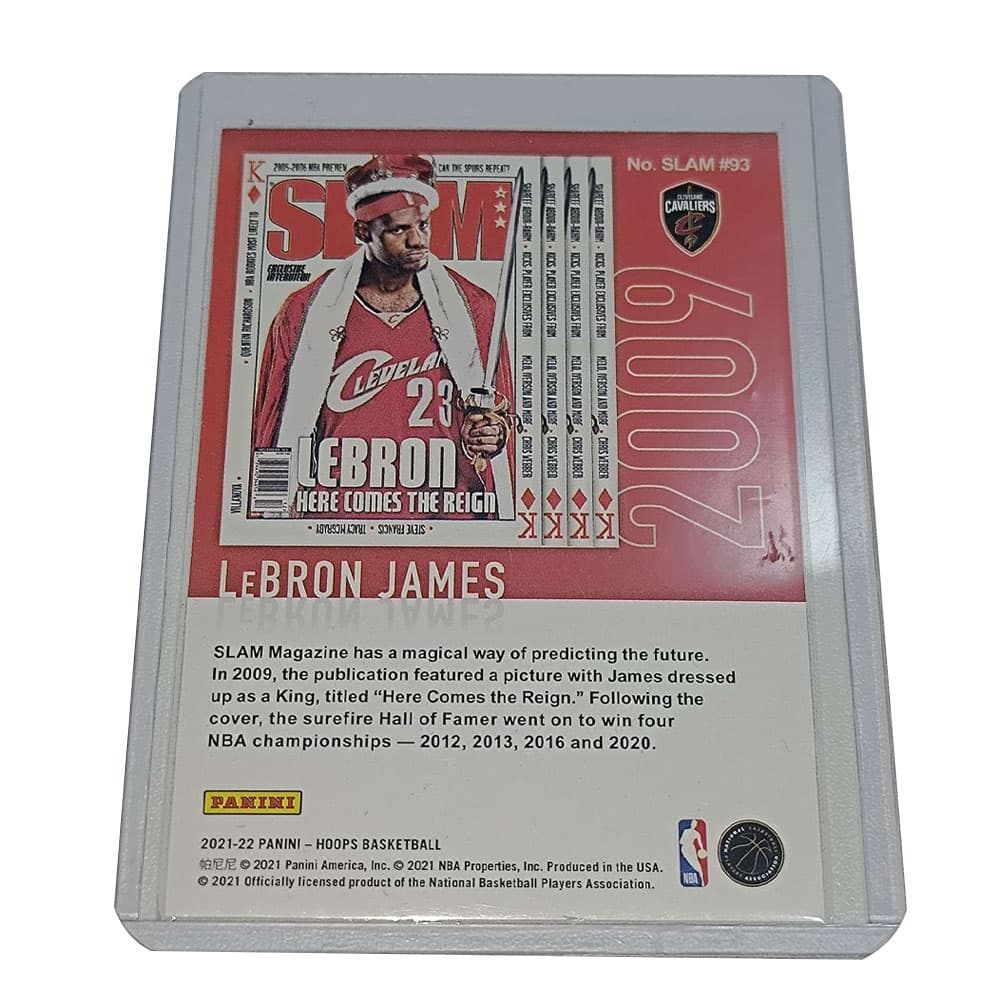Коллекционные карточки PANINI NBA Hoops LeBron James Ограниченная серия Teca SLAM. Журнал COVER LeBron James Спортивные карты Basketball Card - изображение 2