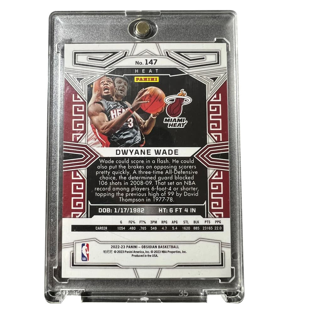 Коллекционные карточки PANINI Miami Heat Wade Flash High-End Obsidian Refractor Card Black Gold Refractor Star Card Rare Sports Card Single - изображение 2