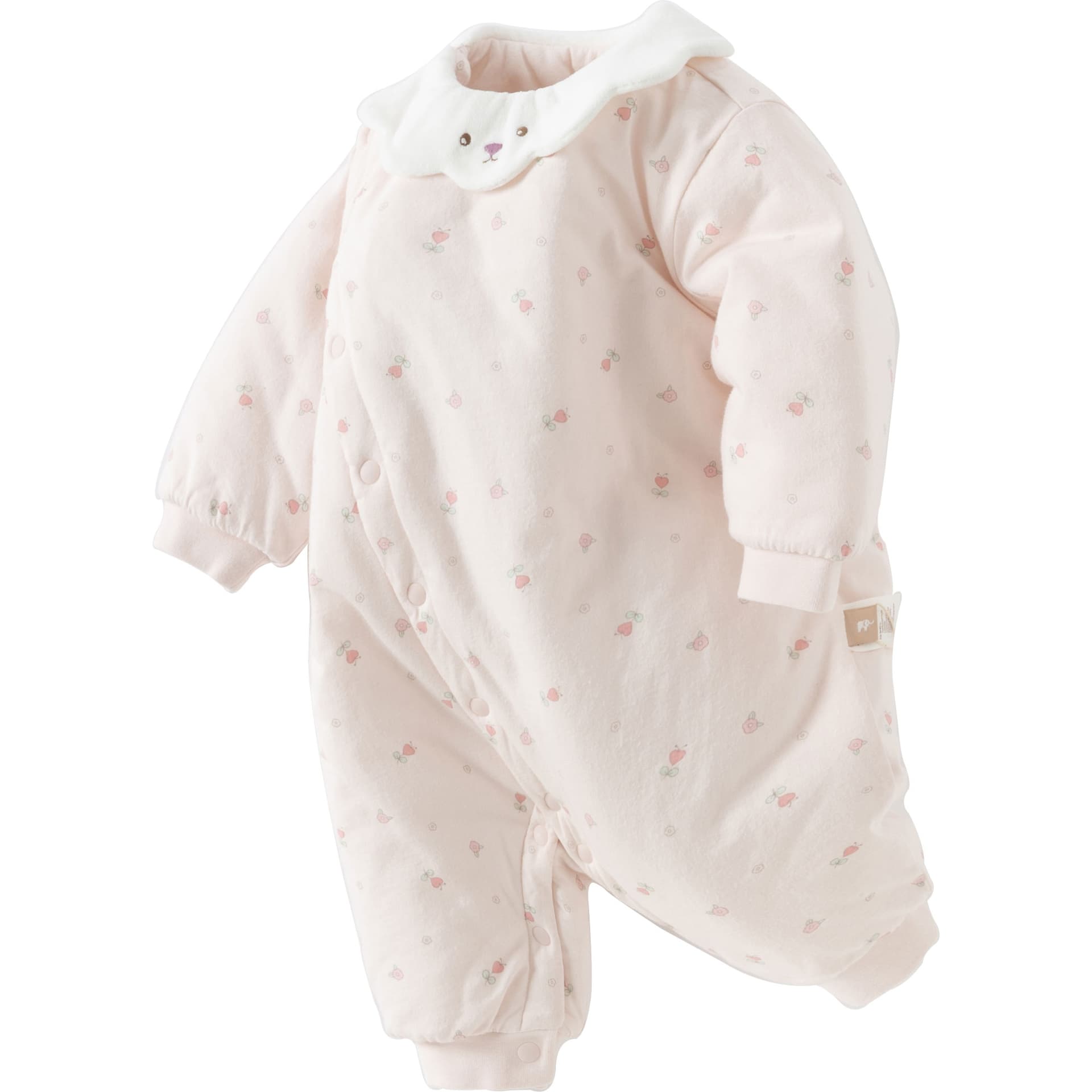 DAVE&BELLA Baby Bodysuit 5A Antibacterial Floral Print Embroidery Contrast Collar Cotton Wadded Warm Infant - изображение 2