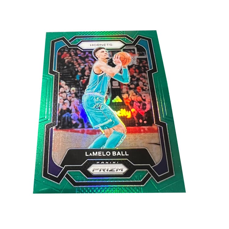 Коллекционные карточки PANINI NBA Player Персонаж Hornets LaMelo Ball The THREE Шар High END Prizm Голографическая карта Rare Карта - изображение 1