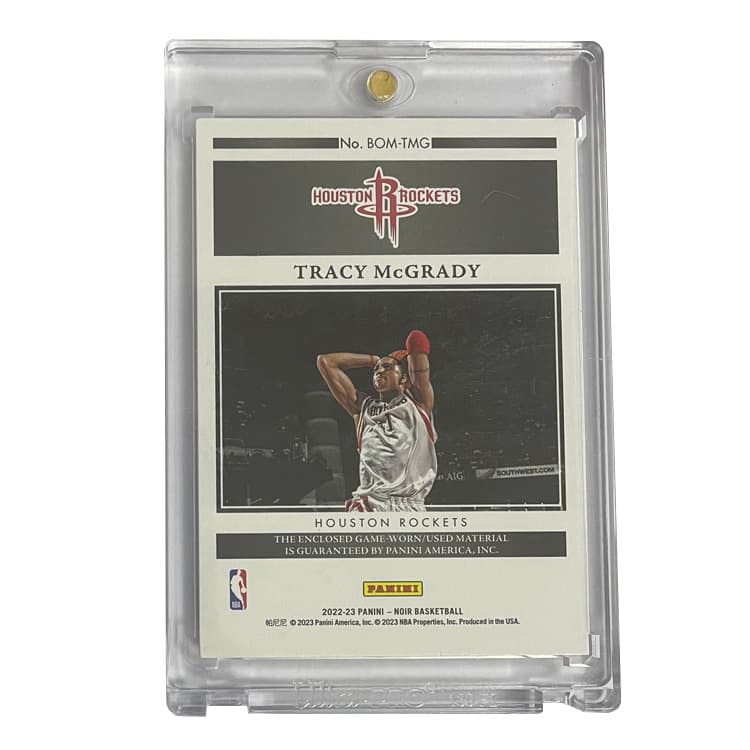 Коллекционные карточки PANINI 2022-23 Баскетбол NBA Noir Трейси МакГрейди 86/99 Игровая майка Ракета Спортивная карта - изображение 2