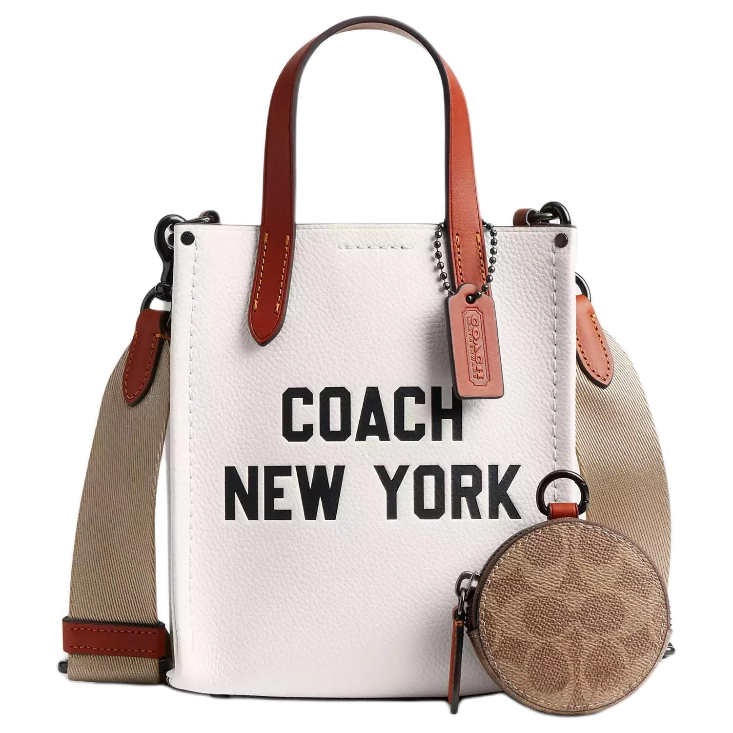 Сумка COACH Сумка через плечо из кожи маленькая мужская сумка цвет мел - изображение 1