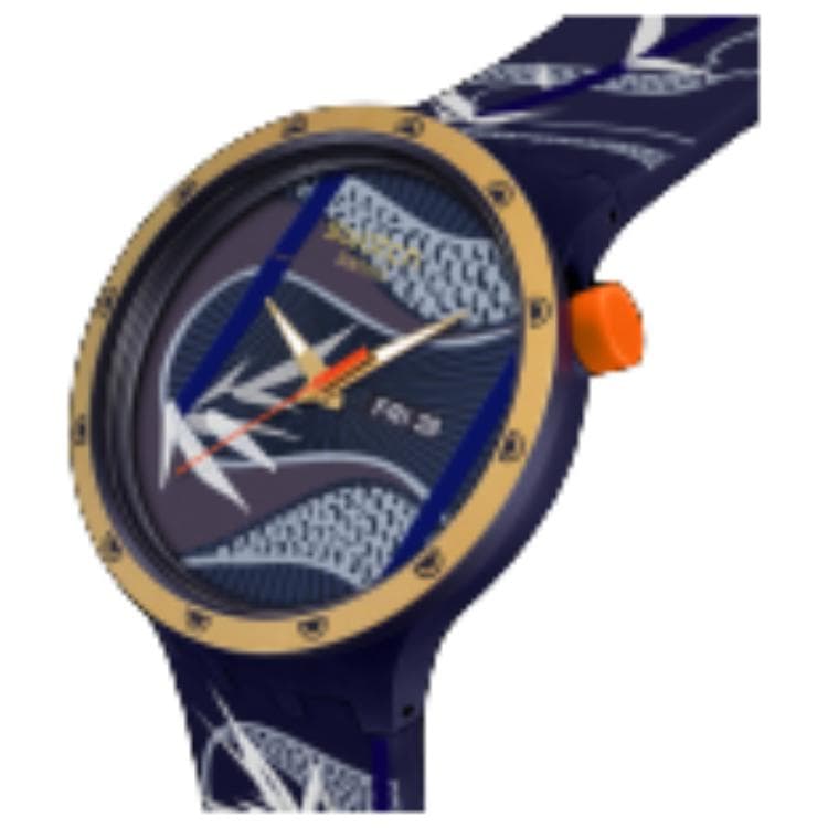 Часы SWATCH Год Змеи Кварцевый механизм 30 м Водонепроницаемые Мужские часы Часы 47 мм Черный циферблат - изображение 3