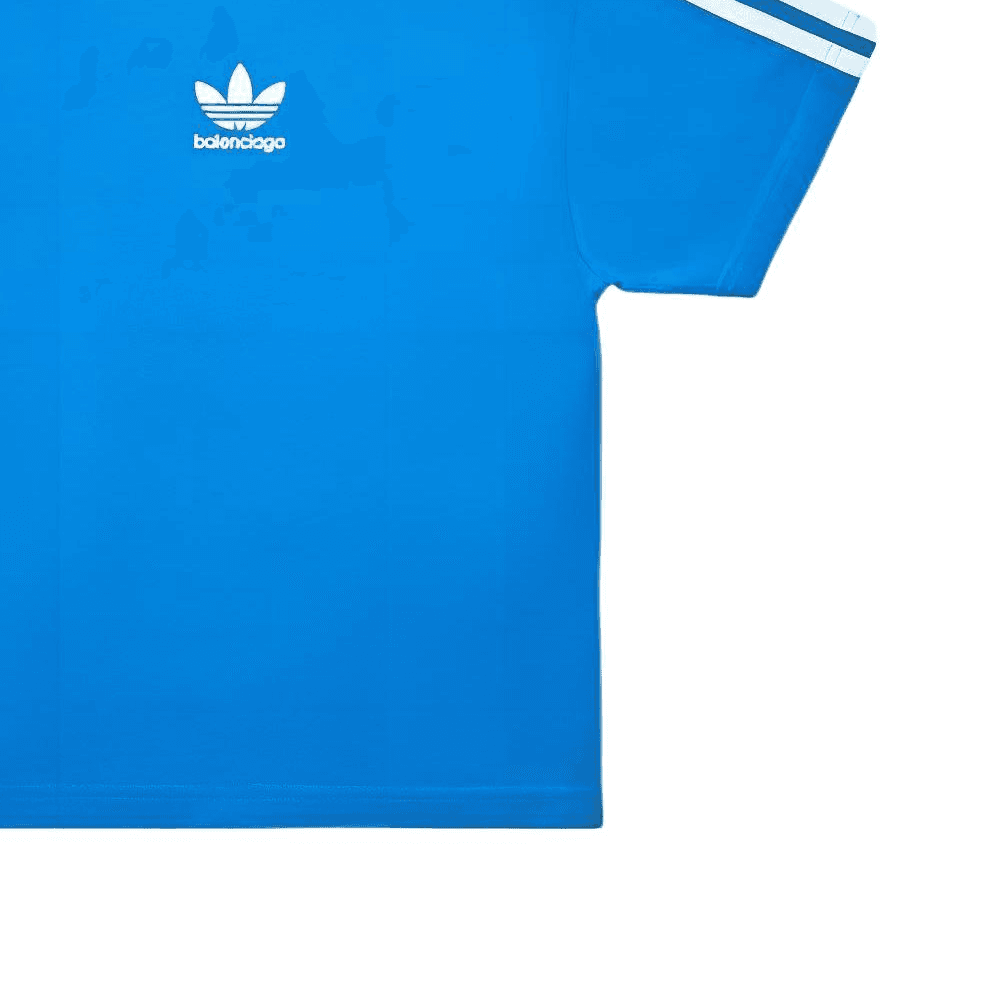 Футболка Balenciaga x adidas SS23 Logo T-Shirt Blue - изображение 5