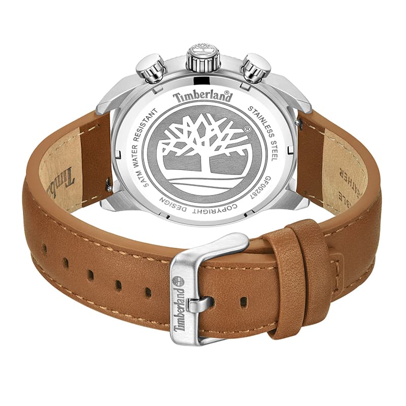 Механические часы Timberland Henniker II Часы с ремешком на запястье кварцевый механизм кожаный ремешок коричневый циферблат мужские часы - изображение 7