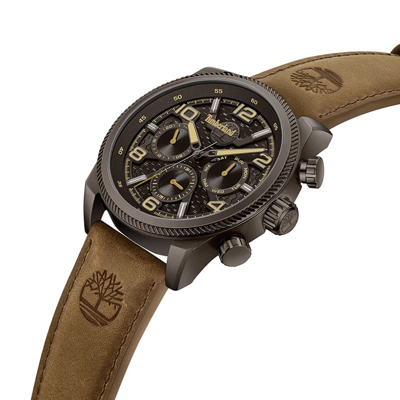 Механические часы Timberland Henniker II Часы с ремешком на запястье кварцевый механизм кожаный ремешок коричневый циферблат мужские часы - изображение 2