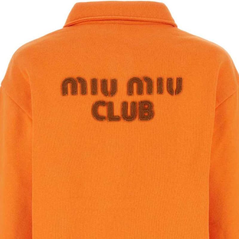 Кофта Miu Miu SS24 Orange Sweatshirt - изображение 4