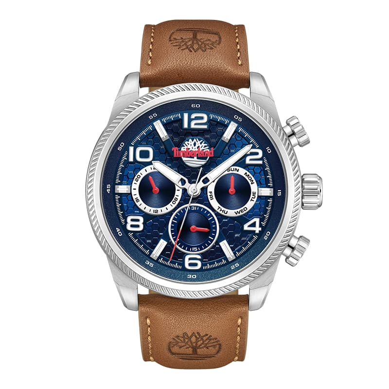 Механические часы Timberland Henniker II Часы с ремешком на запястье кварцевый механизм кожаный ремешок коричневый циферблат мужские часы - изображение 5