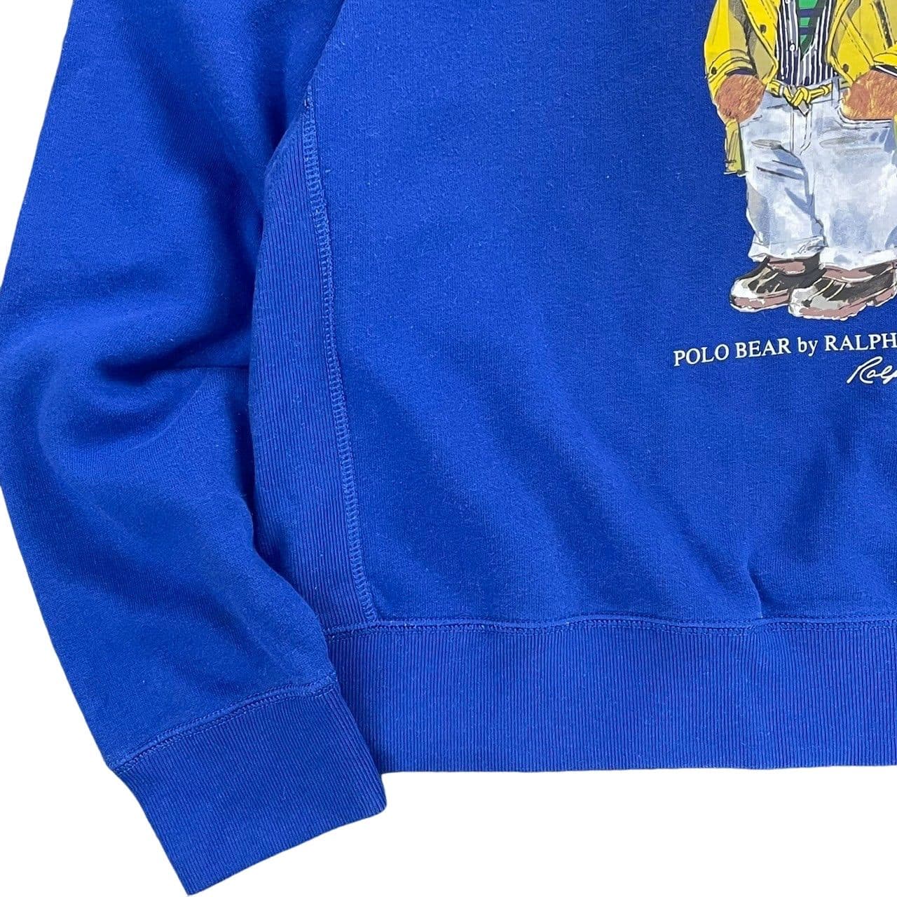 Кофта Polo Ralph Lauren Медвежонок Узор Круглый вырез С флисовой подкладкой Длинный Sleeved Свитшот Женские Синий - изображение 3