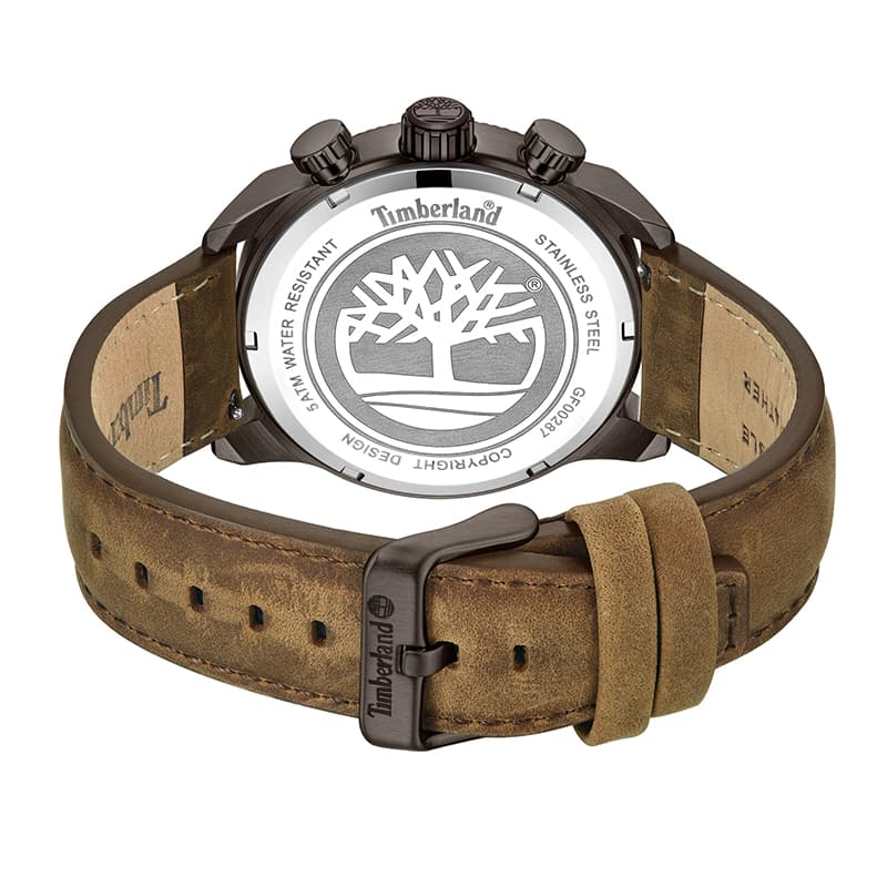Механические часы Timberland Henniker II Часы с ремешком на запястье кварцевый механизм кожаный ремешок коричневый циферблат мужские часы - изображение 3