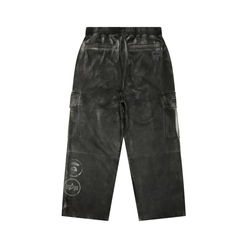 Штаны aape x ALPHA INDUSTRIES Повседневные брюки Мужские Черные - изображение 2