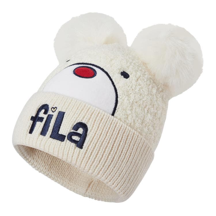 Шапка FILA Трикотажная ткань Полиамид Эластан Акрил Полиэстер Шапки-бини Детские Белый Фиолетовый - изображение 1