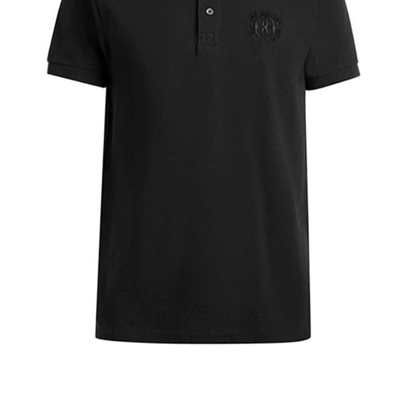 Поло BALLY Emblem Polo In Black Cotton Polo - изображение 3