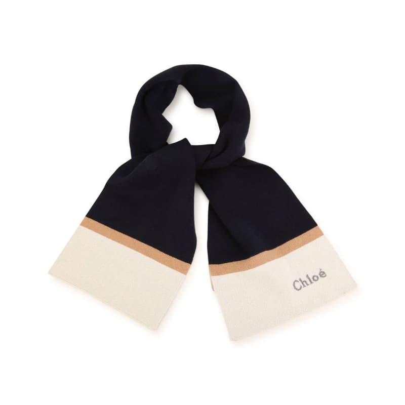 Шарф Chloé Вязаные шарфы с вышитым логотипом Детский Многоцветный - изображение 3