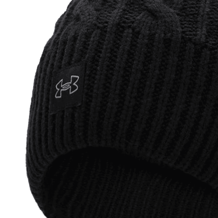 Шапка Шапка-бини из полиэстерового волокна бренд Under Armour женский черного цвета - изображение 3