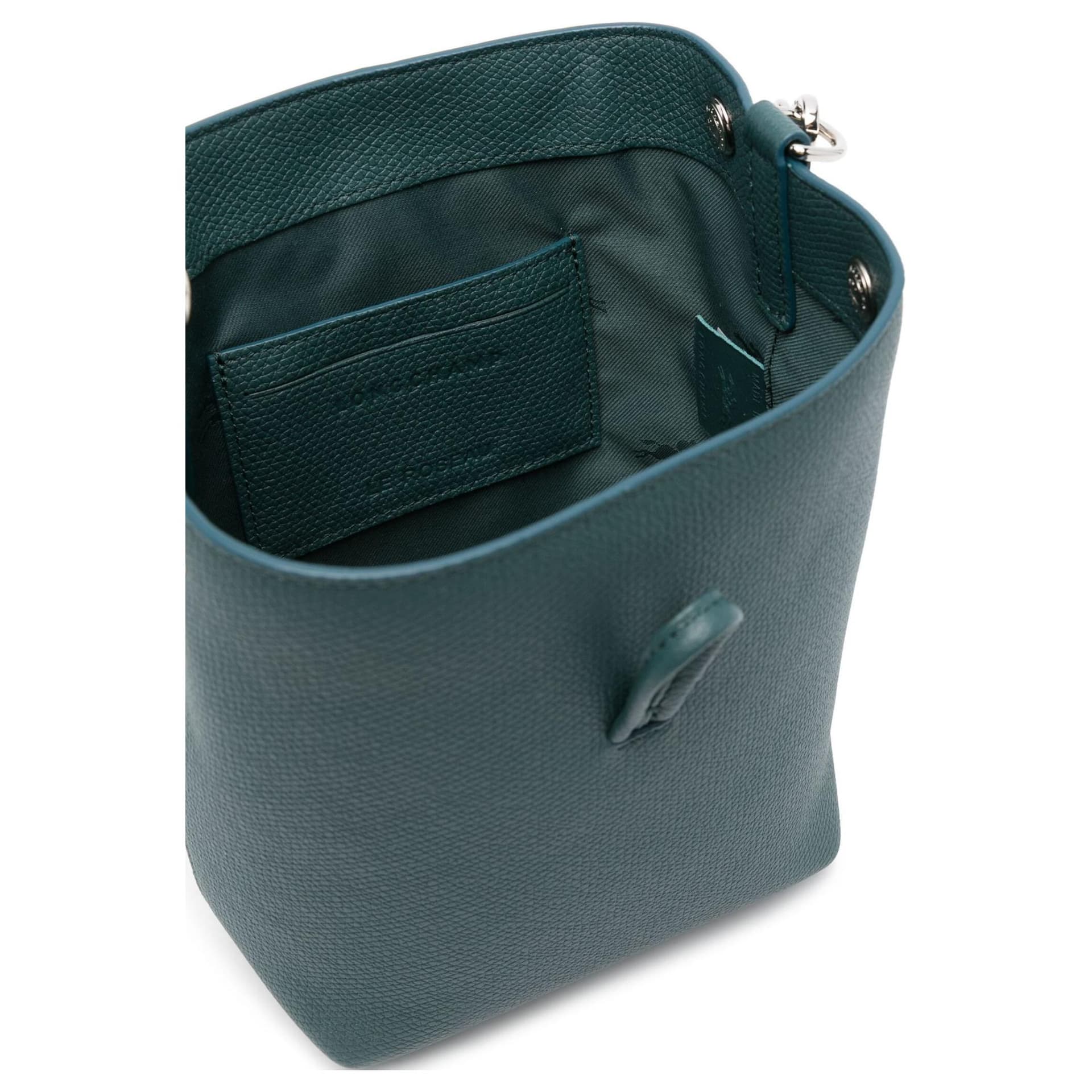 Сумка LONGCHAMP Le Roseau Телячья кожа Сумка-ведро Сумка Мини-версия Женские Сине-зеленый - изображение 3