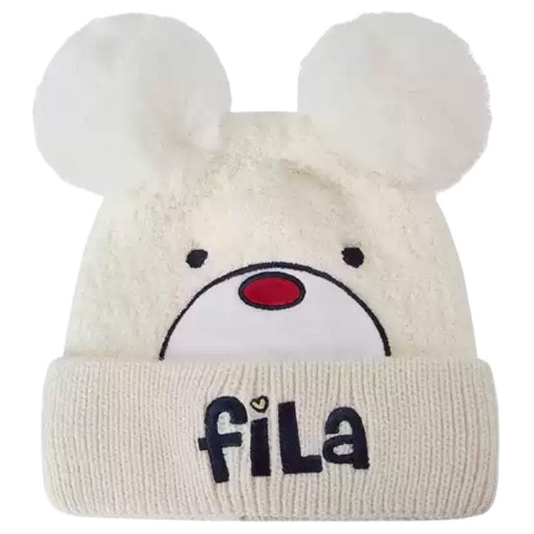 Шапка FILA Трикотажная ткань Полиамид Эластан Акрил Полиэстер Шапки-бини Детские Белый Фиолетовый - изображение 2