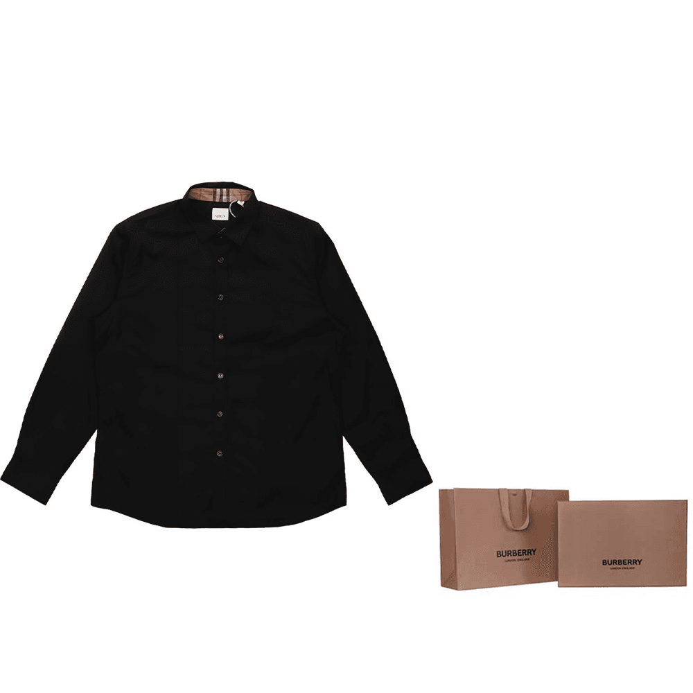 Кофта Burberry Classic Check Long Sleeve Shirt Black - изображение 7