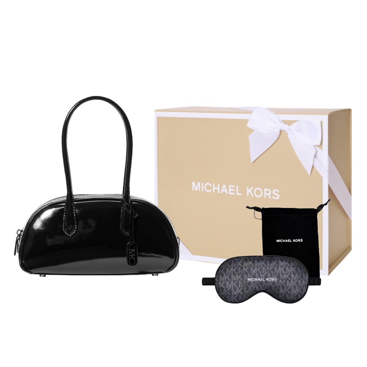 Сумка MICHAEL KORS Консервированная еда LuLu The Piggy Кожа Одно плечо Сумка Маленькая Женская Черная - изображение 4