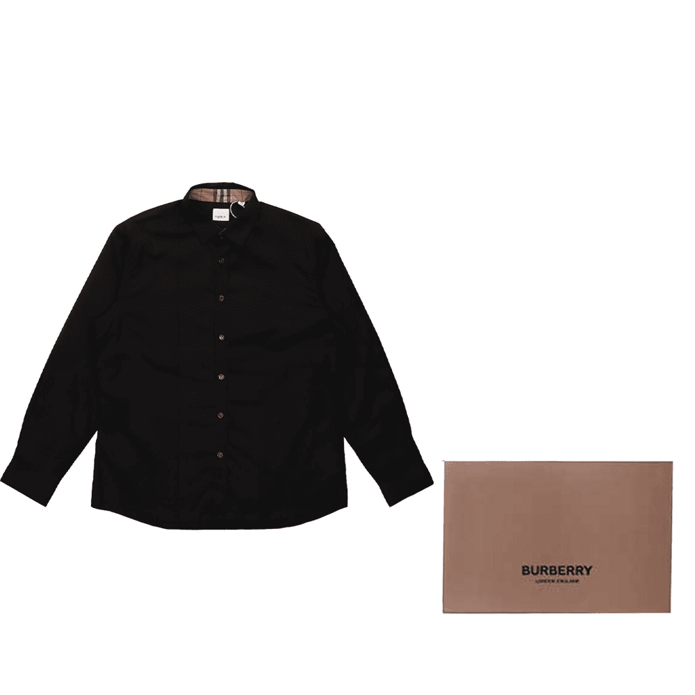 Кофта Burberry Classic Check Long Sleeve Shirt Black - изображение 6