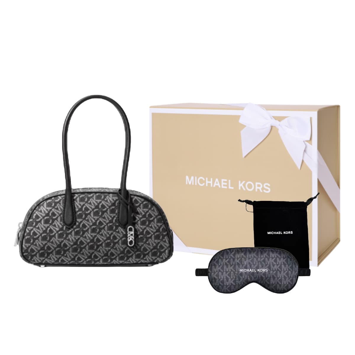 Сумка MICHAEL KORS Искусственная кожа Одно плечо Сумка Маленькая Женская Черная и Серебристо-серая - изображение 3