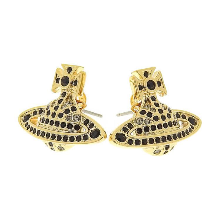 Серьги Vivienne Westwood Планета Дизайн Латунь Серьги Женские Золотой - изображение 6