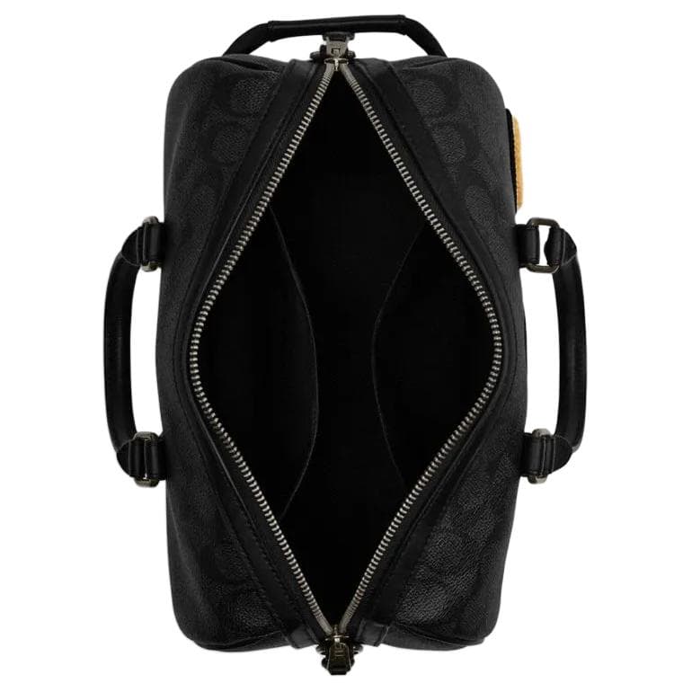 Сумка COACH Venturer Искусственная кожа Бостон Сумка Сумка через плечо Сумка для мужчин Большой Серый Черный - изображение 3