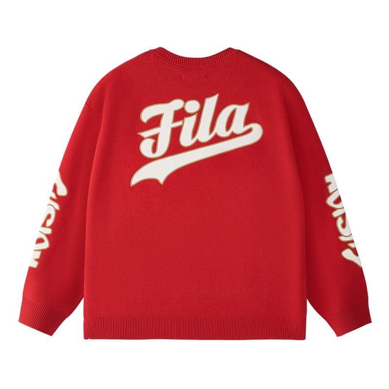 Кофта FILA FUSION Культура FW24 Свитер Унисекс Красный - изображение 2