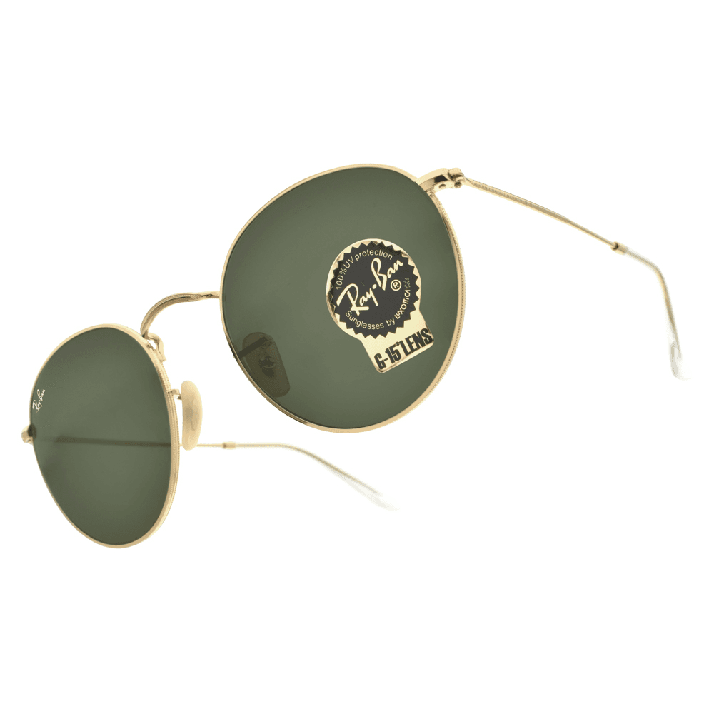 Солнцезащитные очки RayBan Сплав Круглые Солнцезащитные Очки Унисекс Золото - изображение 2